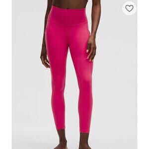 Lululemon align pant 25 inch With pockets Sz 14 Hot Pink